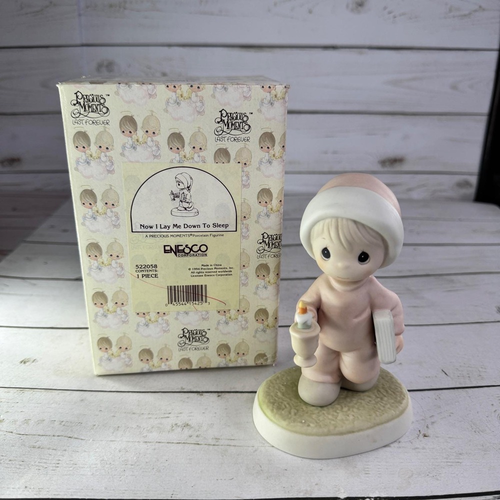 Precious Moments 1994 Now I Lay Me Down to Sleep Figurine w/ Box Enesco Gift